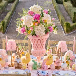 Mrs. Alice Adelaide Pink Lattice Urn< Vases | Vases & Planters