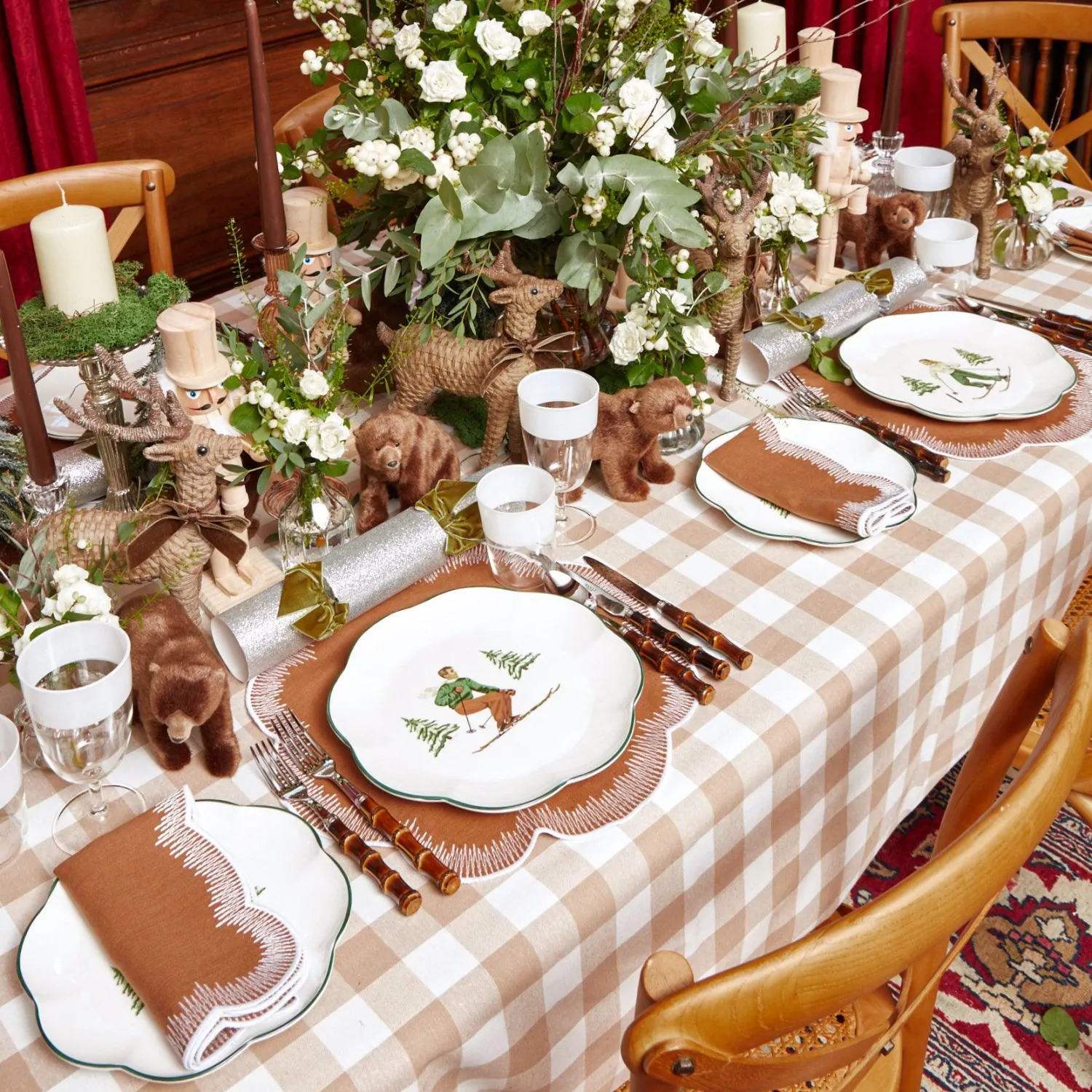 Mrs. Alice Alathea Caramel Linen Napkins (Set of 4)< Napkins | Mrs. Alice Monogram