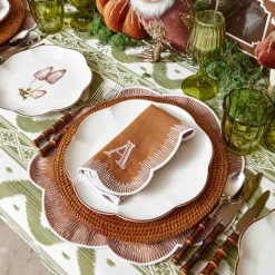 Mrs. Alice Alathea Caramel Linen Napkins (Set of 4)< Napkins | Mrs. Alice Monogram