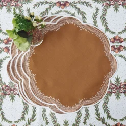 Mrs. Alice Alathea Caramel Linen Placemats (Set of 4)< Placemats