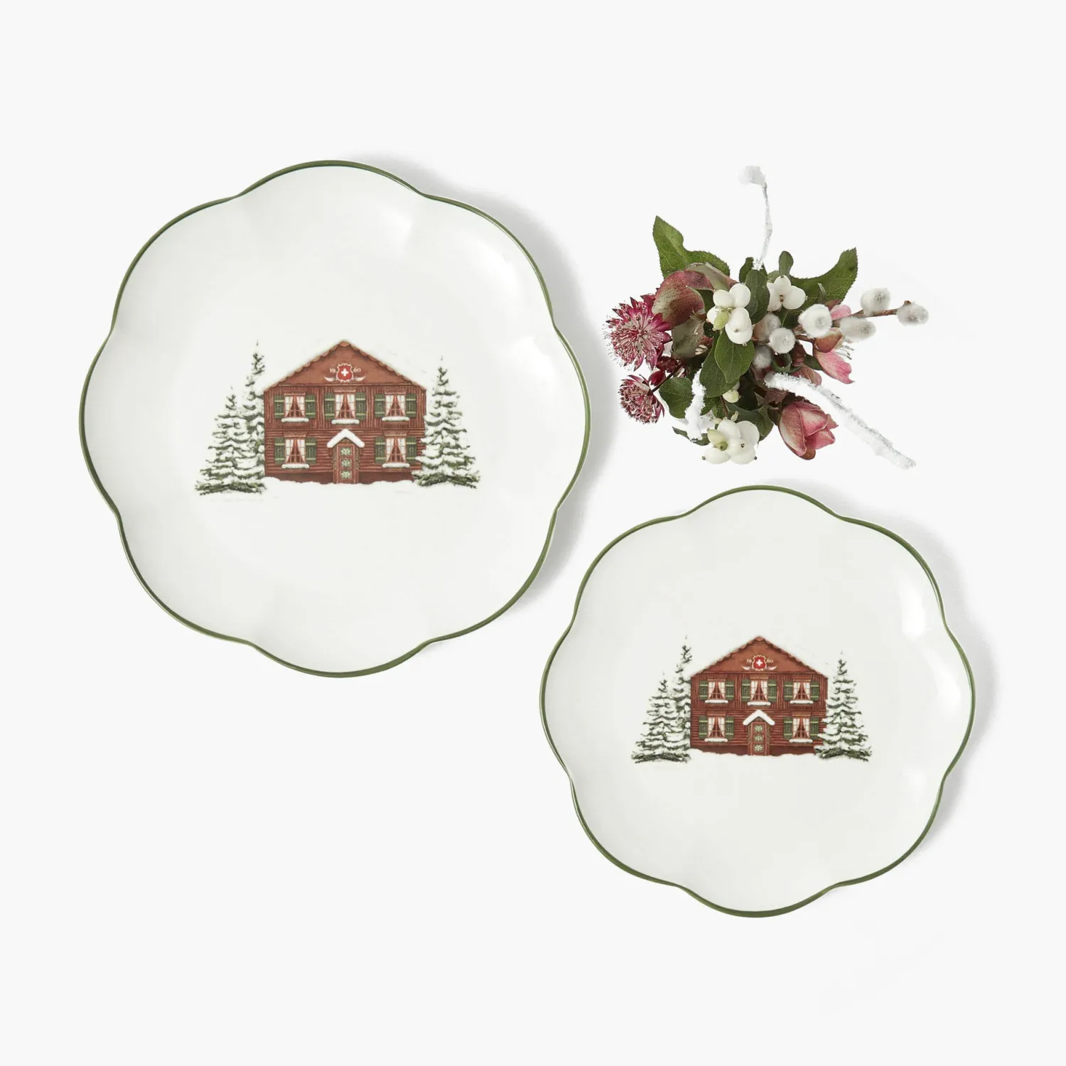 Mrs. Alice Alpine Chalet Dinner & Starter Plates (Set of 8)< Crockery Sets