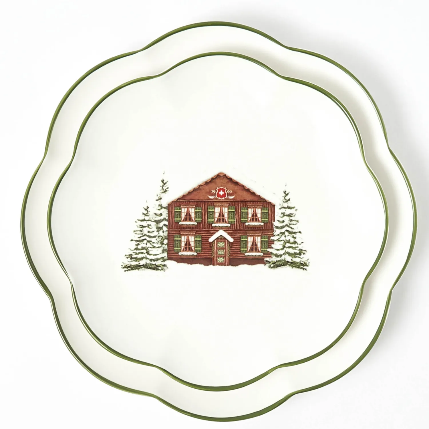 Mrs. Alice Alpine Chalet Dinner & Starter Plates (Set of 8)< Crockery Sets