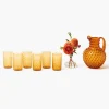 Mrs. Alice Amber Hobnail Jug and Glasses (Set of 6)< Glassware Sets