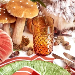 Mrs. Alice Amber Hobnail Jug and Glasses (Set of 6)< Glassware Sets