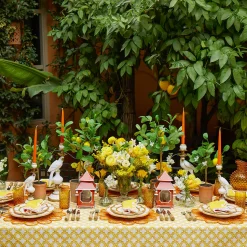 Mrs. Alice Amber Hobnail Jug and Glasses (Set of 6)< Glassware Sets