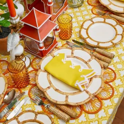 Mrs. Alice Amber Hobnail Jug and Glasses (Set of 6)< Glassware Sets