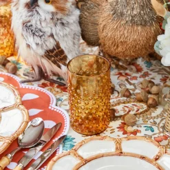 Mrs. Alice Amber Hobnail Jug and Glasses (Set of 6)< Glassware Sets