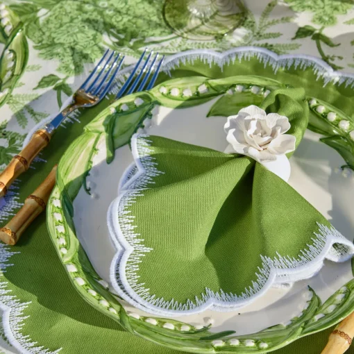 Mrs. Alice Apple Green Isabella Napkins (Set of 4)< Summer Table Linen | Napkins