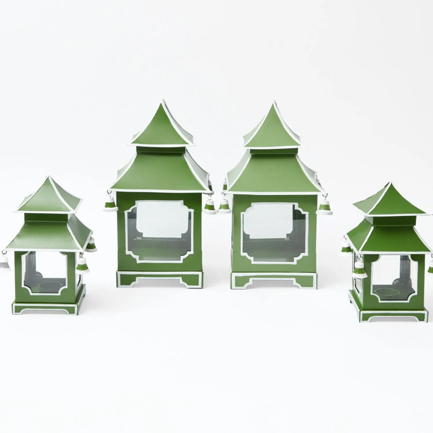 Mrs. Alice Apple Green Pagoda Lantern Set< Year-round Decorations | Spring Decorations