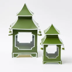 Mrs. Alice Apple Green Pagoda Lantern Set< Year-round Decorations | Spring Decorations