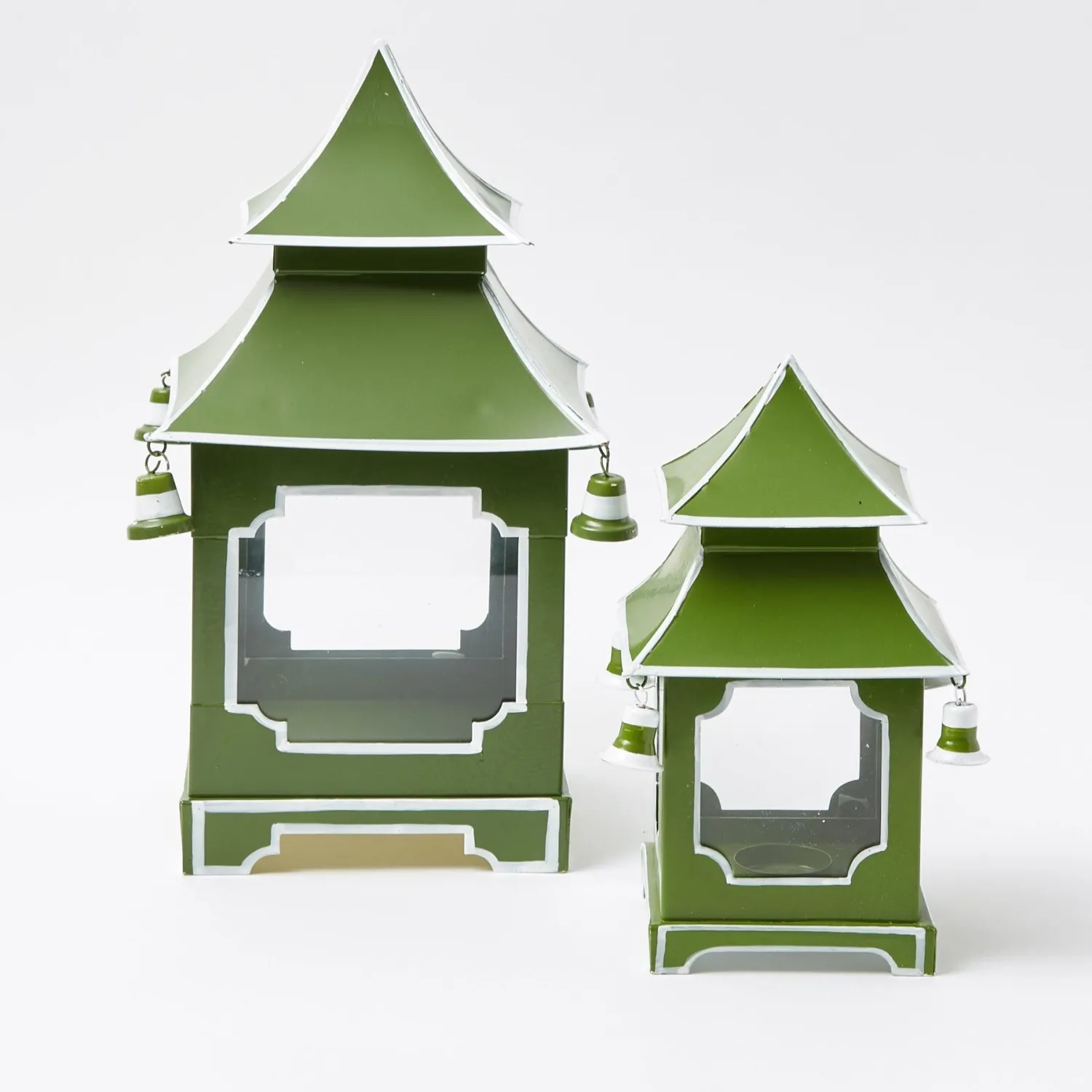 Mrs. Alice Apple Green Pagoda Lantern Set< Year-round Decorations | Spring Decorations