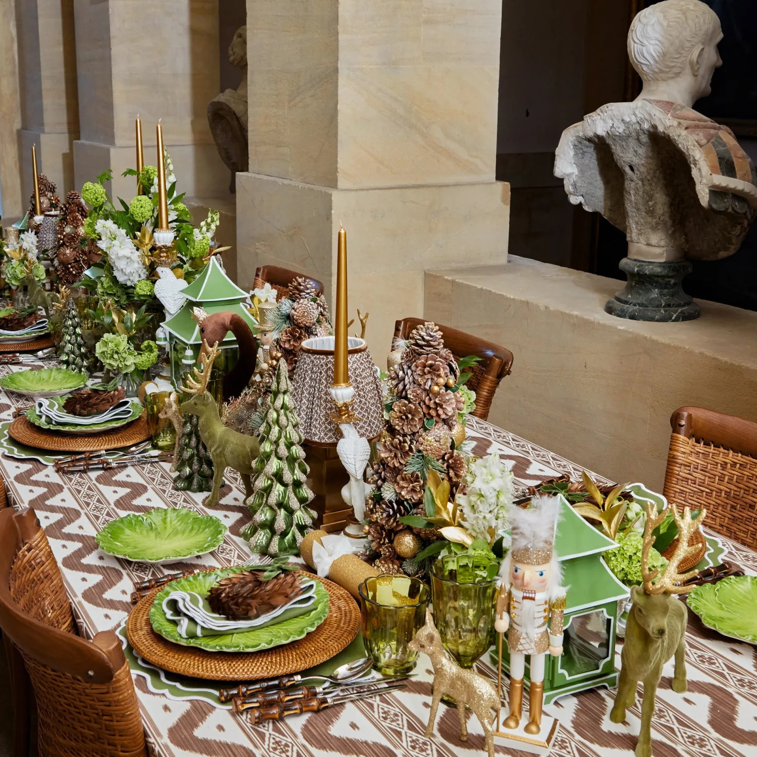 Mrs. Alice Apple Green Pagoda Lantern Set< Year-round Decorations | Spring Decorations