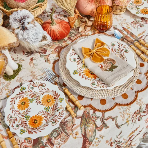 Mrs. Alice Autumn Flowers Starter Plate< Starter Plates