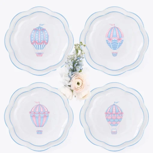 Mrs. Alice Bea Balloon Dinner & Starter Plates (Set of 8)< Crockery Sets