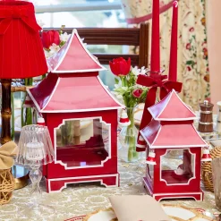 Mrs. Alice Berry Red Mini Pagoda Lantern (Pair)< Year-round Decorations | Spring Decorations