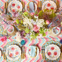 Mrs. Alice Bettina Blue & Caramel Placemats (Set of 4)< Summer Table Linen | Placemats