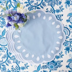 Mrs. Alice Bettina Blue & White Placemats (Set of 4)< Placemats
