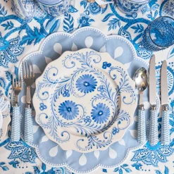 Mrs. Alice Bettina Blue & White Placemats (Set of 4)< Placemats