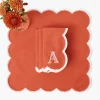 Mrs. Alice Bettina Burnt Orange Napkins (Set of 4)< Napkins | Mrs. Alice Monogram
