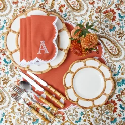 Mrs. Alice Bettina Burnt Orange Napkins (Set of 4)< Napkins | Mrs. Alice Monogram