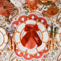 Mrs. Alice Bettina Burnt Orange Napkins (Set of 4)< Napkins | Mrs. Alice Monogram