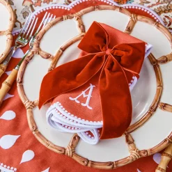 Mrs. Alice Bettina Burnt Orange Napkins (Set of 4)< Napkins | Mrs. Alice Monogram