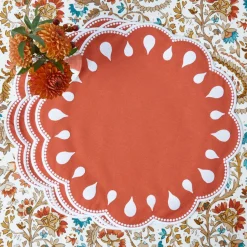 Mrs. Alice Bettina Burnt Orange Placemats (Set of 4)< Placemats