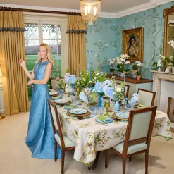 Mrs. Alice Bettina Green & Blue Napkins (Set of 4)< Napkins | Mrs. Alice Monogram