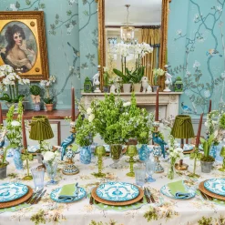 Mrs. Alice Bettina Green & Blue Napkins (Set of 4)< Napkins | Mrs. Alice Monogram