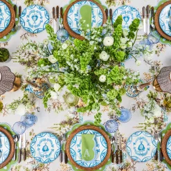 Mrs. Alice Bettina Green & Blue Napkins (Set of 4)< Napkins | Mrs. Alice Monogram