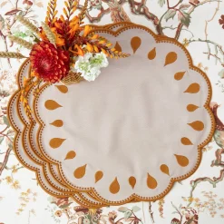 Mrs. Alice Bettina Taupe & Mustard Placemats (Set of 4)< Placemats