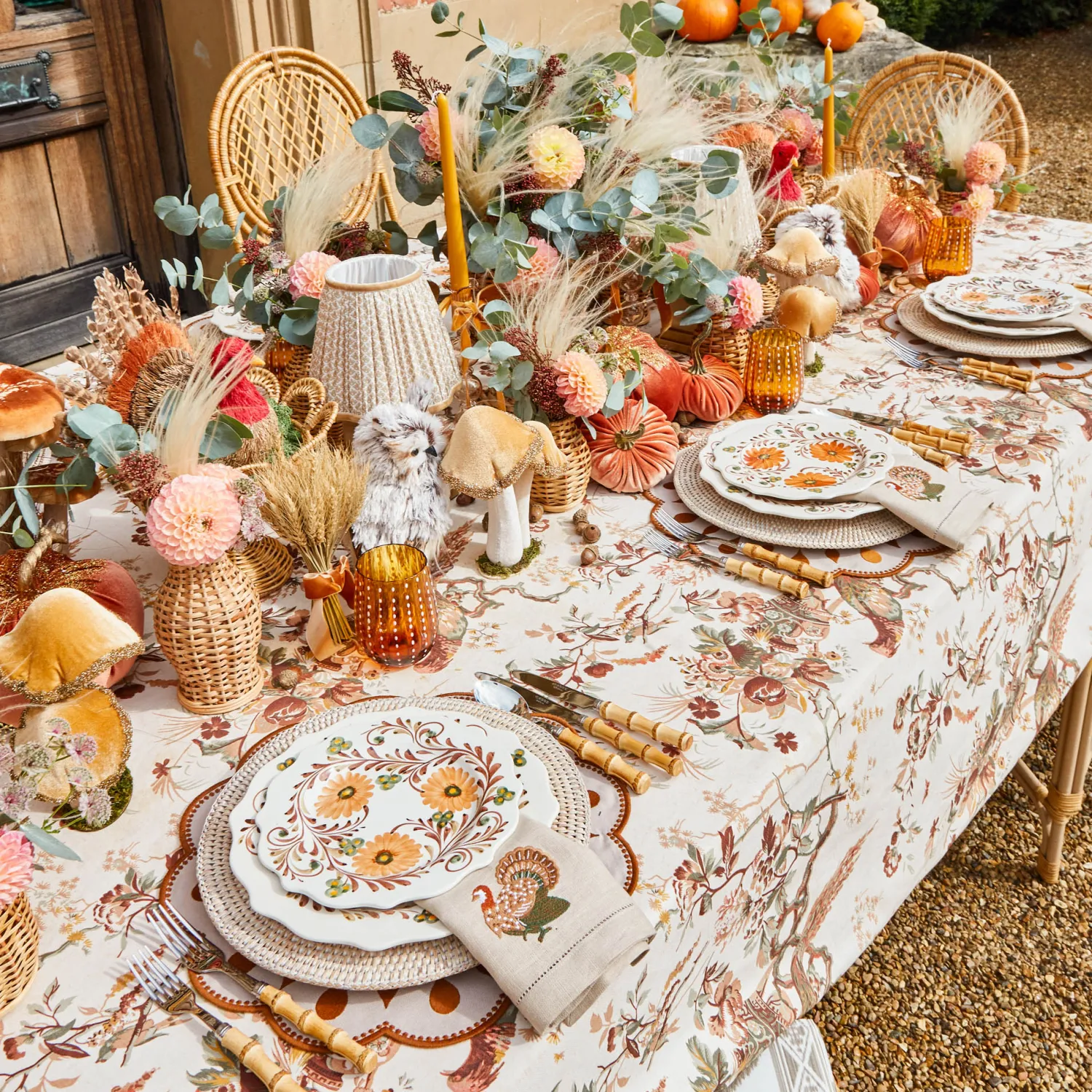 Mrs. Alice Bettina Taupe & Mustard Placemats (Set of 4)< Placemats