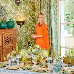 Mrs. Alice Blue & Green Hand Painted Tole Bud Vases (Set of 3)< Vases | Vases & Planters