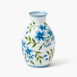 Mrs. Alice Blue & Green Hand Painted Tole Bud Vases (Set of 3)< Vases | Vases & Planters