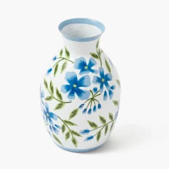 Mrs. Alice Blue & Green Hand Painted Tole Bud Vases (Set of 3)< Vases | Vases & Planters