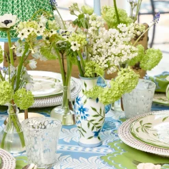 Mrs. Alice Blue & Green Hand Painted Tole Bud Vases (Set of 3)< Vases | Vases & Planters