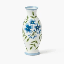 Mrs. Alice Blue & Green Hand Painted Tole Bud Vases (Set of 3)< Vases | Vases & Planters