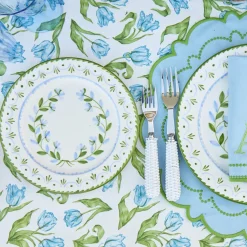 Mrs. Alice Blue & Green Josephine Garland Dinner & Starter Plates (Set of 8)< Crockery Sets