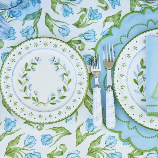 Mrs. Alice Blue & Green Josephine Garland Dinner & Starter Plates (Set of 8)< Crockery Sets