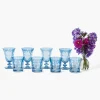Mrs. Alice Blue Fern Engraved Glassware (Set of 8)< Glasses | Glassware Sets