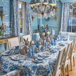 Mrs. Alice Blue Flowers Dinner & Starter Plates (Set of 8)< Crockery Sets