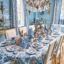 Mrs. Alice Blue Flowers Dinner & Starter Plates (Set of 8)< Crockery Sets