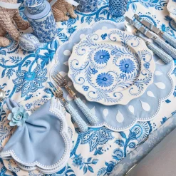Mrs. Alice Blue Flowers Dinner Plates (Set of 4)< Dinner Plates | Crockery Sets