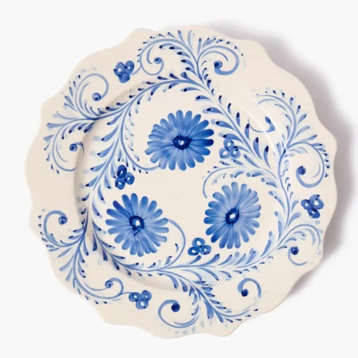 Mrs. Alice Blue Flowers Dinner Plates (Set of 4)< Dinner Plates | Crockery Sets