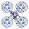 Mrs. Alice Blue Flowers Starter Plates (Set of 4)< Starter Plates | Crockery Sets