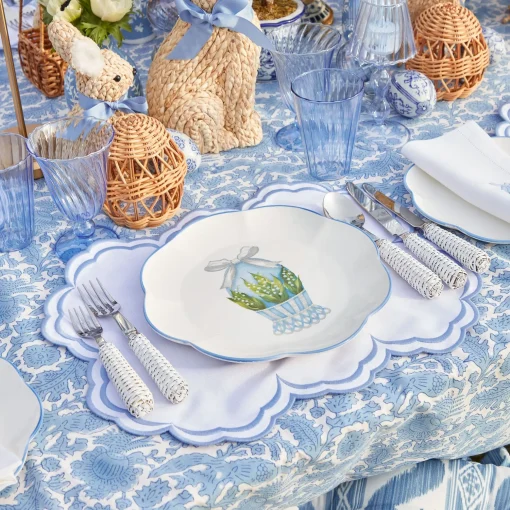 Mrs. Alice Blue Fluted Glassware (Set of 8)< Glasses | Glassware Sets