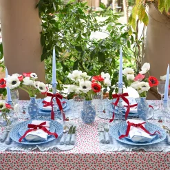 Mrs. Alice Blue Gingham Ruffle Placemats (Set of 4)< Placemats