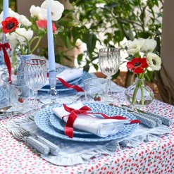 Mrs. Alice Blue Gingham Ruffle Placemats (Set of 4)< Placemats
