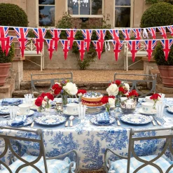 Mrs. Alice Blue Gingham Ruffle Seat Pad Cushion (Set of 4)< Cushions