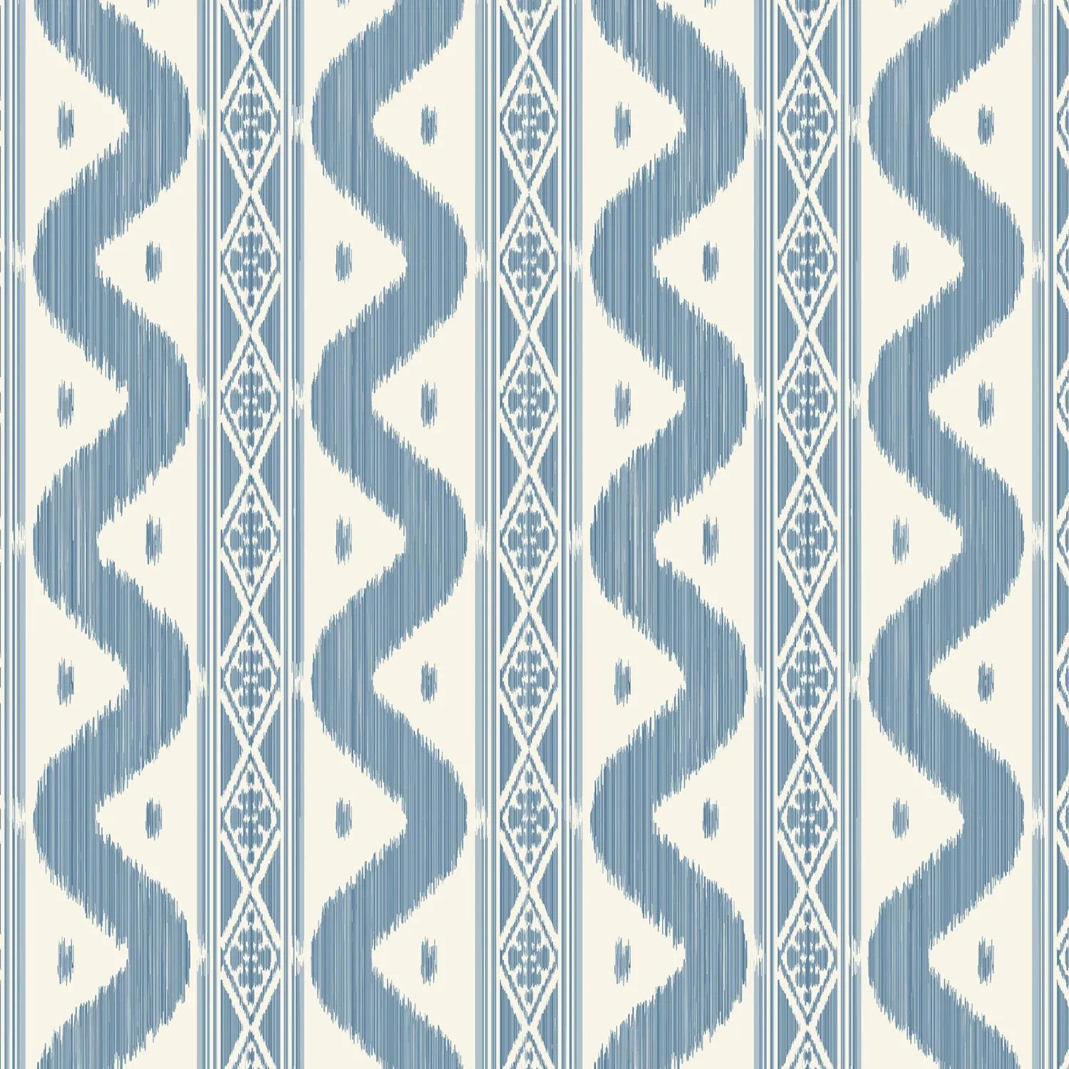 Mrs. Alice Blue Ikat Stripe Wallpaper< Serena Fresson Wallpapers